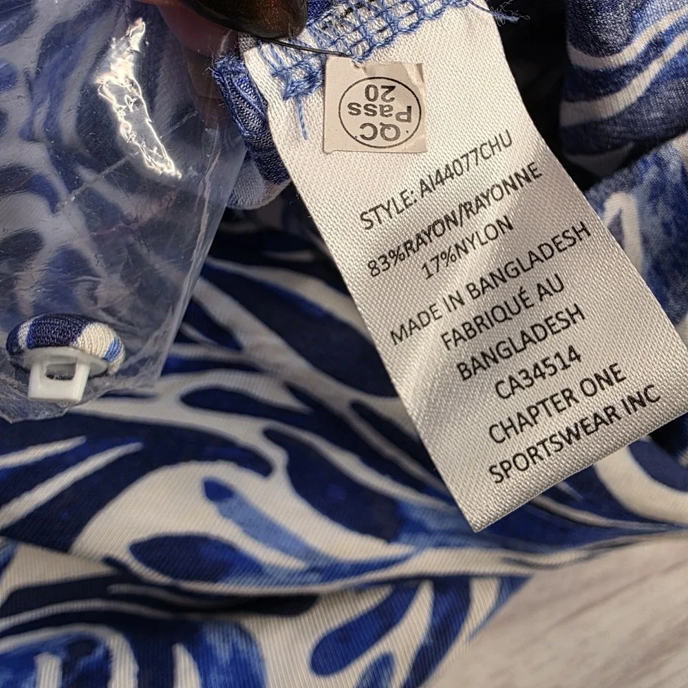 Jules & Leopold Blue White Midi Skirt Womens M Boho Resort Coastal Print NWT - Picture 4 of 8